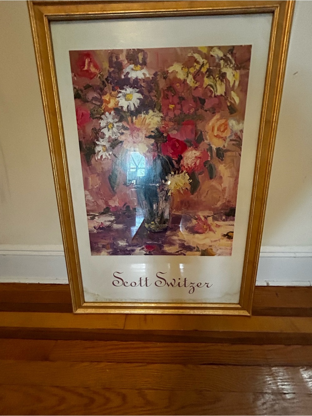Ben Sherman Floral Bouquet Print in Gold and Multi-Color